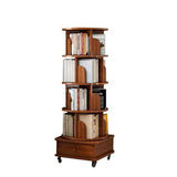 TruRim 360° Rotating Five-Tier Bookshelf for Small Spaces - Stylish Wooden Storage Tower TruRim