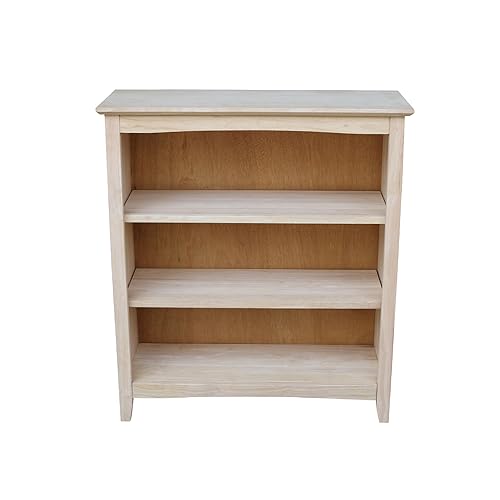 International Concepts Shaker Bookcase, 36-Inch, Unfinished - WoodArtSupply