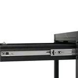 MyVoice End Table with Hidden Storage - Concealment Side Table with Fingerprint Lock, Steel Nightstand for Living Room, Bedroom, Quick-Access (Wood) MyVoice