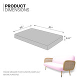 MoNiBloom Queen Size Futon Cover, Armless Stretch Futon Slipcover Armless Sofa Cover Furniture Protector, Durable & Washable Zippered Futon Couch Cover for Adults Kids and Pets, LightPink MoNiBloom