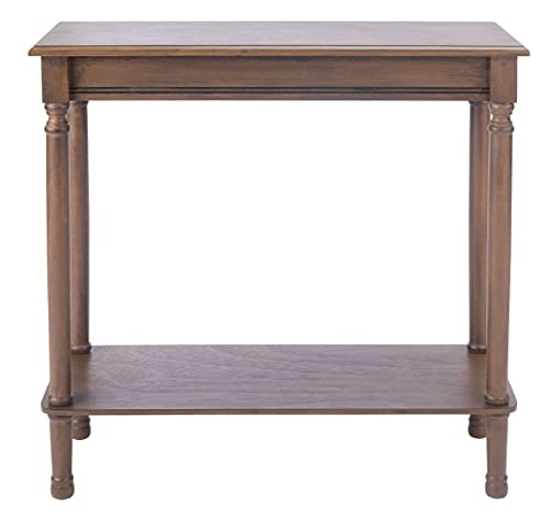 Safavieh Home Collection Tinsley Brown Rectangular Bottom Shelf Console Table SAFAVIEH