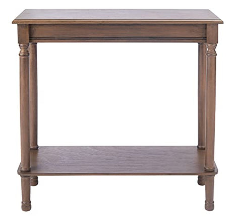 Safavieh Home Collection Tinsley Brown Rectangular Bottom Shelf Console Table SAFAVIEH
