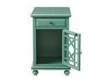 Martin Svensson Home Elegant Power Chairside End Table, 24 in x 16 in x 25 in, Antique Teal Martin Svensson Home