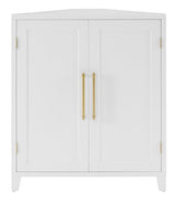 Crosley Furniture Roarke Stackable Corner Pantry Storage Cabinet with Shelves, Kitchen, Dining, Laundry, White Crosley Furniture