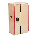 ECR4Kids Play Kitchen Refrigerator, Wooden Playset, Natural ECR4Kids