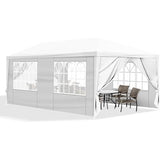 10x20 FT Party Tent, Outdoor Wedding Tents for Parties, Canopy Event Tent with 6 Removable Sidewalls, Waterproof Gazebo Shelter for Birthday Parties, Weddings, BBQs & Events (10X20FT-6Sides White) YYANDC