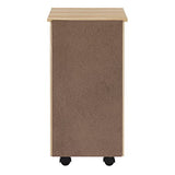 Linon Home Decor Products Corinne Six Drawer Storage, Natural Rolling Cart Linon Home Decor Products