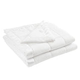 Madison Park Windom Down Alternative Blanket, Premium 3M Scotchgard Moisture Wicking Treatment, Lightweight and Soft Bed Cover For All Season, Satin Trim, White King Madison Park