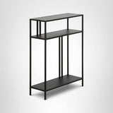 Henn&Hart 22" Wide Rectangular Console Table with Metal Shelves in Blackened Bronze, Entryway Table, Accent Table for Living Room, Hallway Henn&Hart