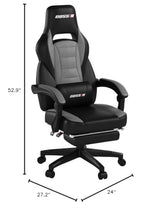 BOSSIN Gaming Chair with Massage, Ergonomic Heavy Duty Design with Footrest and Lumbar Support, Large Size Cushion High Back Office Chair, Big and Tall Gaming Computer Chair for Kids BOSSIN