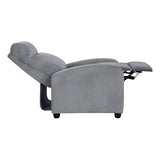 Lexicon Pushback Recliner Chair Armchair Push Back Recliner, Corduroy Chair with Solid Wood Frame and Metal Seat Base, Single Sofa Accent Chair for Living Room/Office/Apartment, Dark Grey Lexicon