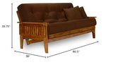 Nirvana Futons Eastridge Futon Frame - Queen Size (Frame Only), Solid Hardwood Nirvana Futons
