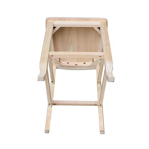 International Concepts 29-Inch Double X Stool, Unfinished - WoodArtSupply