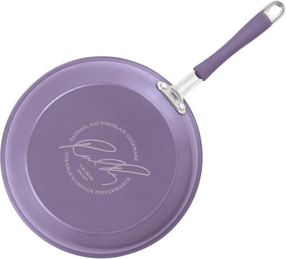 Rachael Ray Cucina Nonstick Cookware Pots and Pans Set, 12 Piece, Lavender Purple