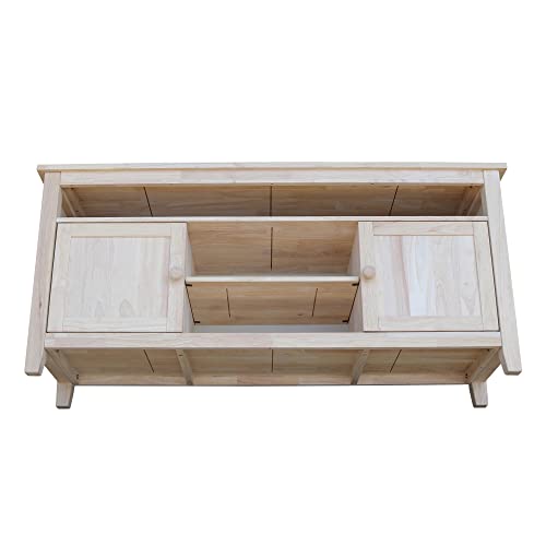 International Concepts TV Stand with 2 Doors, 1 Shelf and 2 Cabinets IC International Concepts
