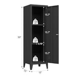 MIOCASA Metal Locker Storage Cabinet with 3 Shelves Industrial Lockable 1 Door File Cabinet for School, Home, Office, Garages MIOCASA