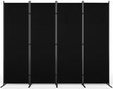 AKTOP 4 Panel Room Divider, 6FT Portable Wall Divider for Room Separation, 88"W Fabric Partition Room Dividers and Folding Privacy Screens, Freestanding Room Separators for Home Office Bedroom, Black AKTOP