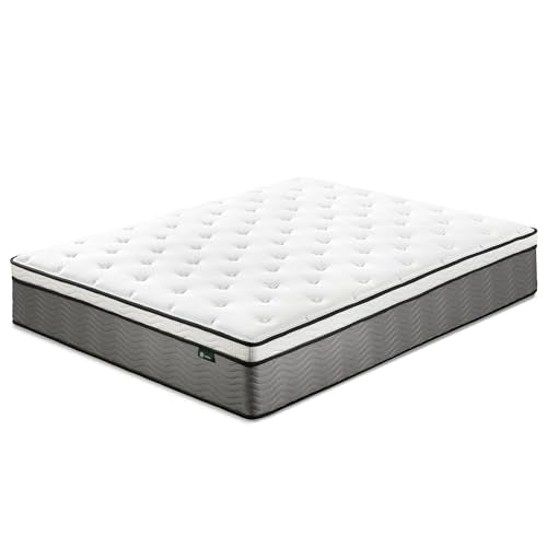 ZINUS 12 Inch True Support Hybrid Mattress [New Version], Queen, Fiberglass Free, Medium Feel, Motion Isolation, Certified Safe Foams & Fabric, Mattress in A Box Zinus