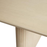 Walker Edison Modern Vertical Reeded Plinth-Base Dining Table, 68 Inch, Birch Walker Edison