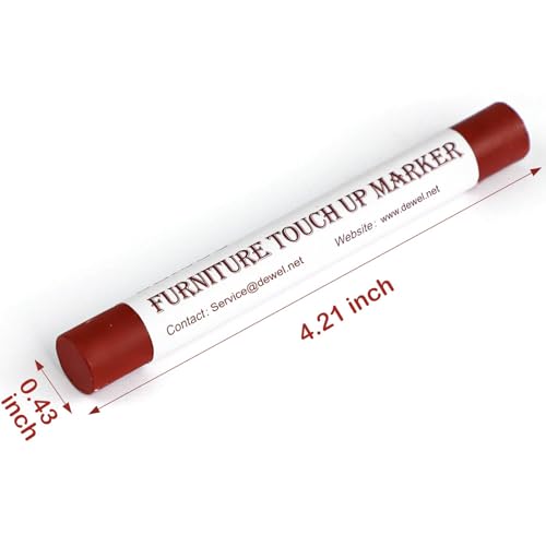 DEWEL Wood Filler Sticks, 10 Pcs Furniture Crayons for Scratches, Touch Up Wax Sticks, Upgrade Furniture Repair Wax Crayons Kit for Scratches, Holes, DEWEL