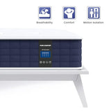 Coolvie California King Mattress in a box, Medium Firm 12 Inch Hybrid Cal King Mattress with Pocket Spring, Pressure Relief, Cooling, Personalized Support for Heavy People, CertiPUR-US® Certified Foam Coolvie