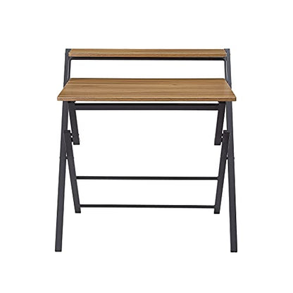 Ball & Cast Folding Computer Desk Foldable Laptop Table 2 Tiers, 32" W, Natural - WoodArtSupply