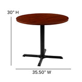 EMMA + OLIVER 36" Round Multi-Purpose Conference Table in Cherry - Meeting Table for Office EMMA + OLIVER