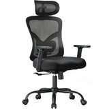 NOBLEWELL Ergonomic Office Chair with Padded Lumbar Support, 2D Headrest, Adjustable Armrests, Upgraded Contoured Seat Cushion, 130° Rocking Tilt, Computer Gaming Chair for Home Office NOBLEWELL