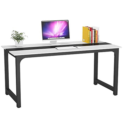 Tribesigns Modern Computer Desk, 70.8 x 31.5 inch Large Office Desk Computer Table Study Writing Desk Workstation for Home Office, Conference Room - WoodArtSupply