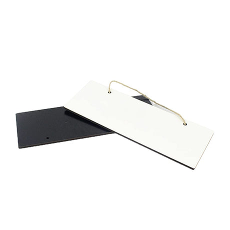 MR.R 2 Pieces Sublimation Blanks MDF Rectangle Door Plaque Hanger Home Wall Door Decor,11x4 inch MR.R