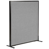 Global Industrial Office Partition Panel, 36.25 Inch Width x 42 Inch Height, Gray, Freestanding, Build Your Own Office Layout Global Industrial