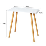 PERZOE 27Inch Small Computer Desk,Solid Wood Standing Desk,Study Desk for Small Space,Small Desk for Bedroom,Laptop Table for Home Office,27.5" L x 15.7" W x 28.7" H White PERZOE