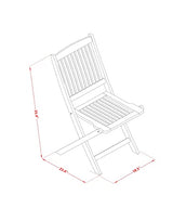 East West Furniture DICM7CWNA Diboll 7 Piece Patio Dining Set Consist of an Oval Outdoor Acacia Wood Table and 6 Folding Side Chairs, 36x60 Inch, Natural Oil East West Furniture