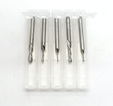 TEMO 5 pc Downcut Inlay Router Bits Set: 1/8 Inch, 3/32 Inch, 1/16 Inch, 3/64 Inch, and 1/32 Inch with Carbide CNC Router Bit End Mill, Ideal for Wood Carving, Slot Mortise, Engraving, Grinding TEMO