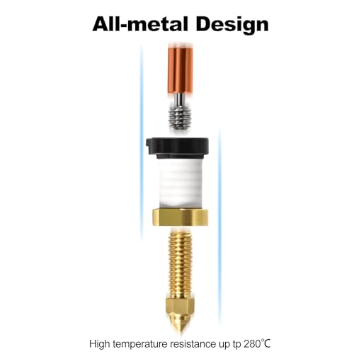 Creality Ender 3 V3 KE Ceramic Hotend Kit 300°C High Temperature Heating Block 3D Printer Parts All Metal High Thermal Conductivity Extruder Hot End Replacement with 2Pcs 0.4 Nozzles