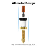 Creality Ender 3 V3 KE Ceramic Hotend Kit 300°C High Temperature Heating Block 3D Printer Parts All Metal High Thermal Conductivity Extruder Hot End Replacement with 2Pcs 0.4 Nozzles Aladrs