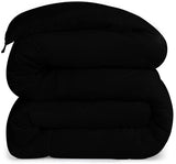 Utopia Bedding Comforters Twin Size, All Season Duvet Insert, Down Alternative Box Stitched Bed Comforter with Corner Tabs, Machine Washable (Black) Utopia Bedding
