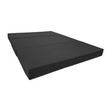 D&D Futon Furniture Black Full Size Shikibuton Trifold Beds 6 x 54 x 75, High Density Resilient White Foam 1.8 lbs, Floor Folding Mats D&D Futon Furniture