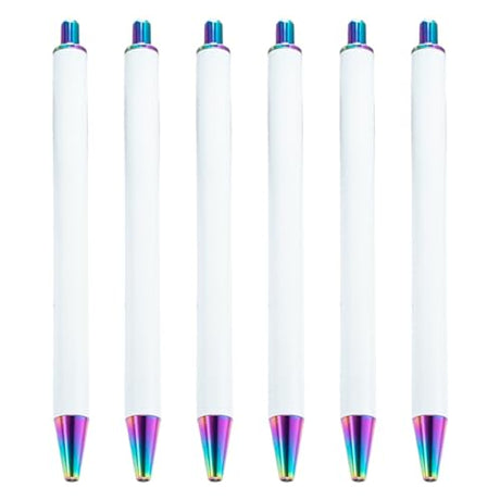 PLCPDM 6Pcs Retractable Ballpoint Pen for Heat Transfer, Sublimation Pen Blank, Heat Transfer Ballpoint Pen, 1 Count (Pack of 1) PLCPDM