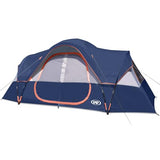 UNP Camping Tent 10-Person-Family Tents, Parties, Music Festival Tent, Big, Easy Up, 5 Large Mesh Windows, Double Layer, 2 Room, Waterproof, Weather Resistant, 18ft x 9ft x78in (Navy Blue) unp