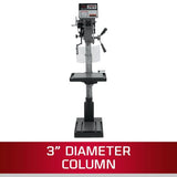 JET 15-Inch Variable-Speed Drill Press, 1 HP, 3Ph 220/440V (‎J-A5818) Jet