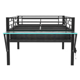 Urunqi Full Size Metal Loft Bed with Integrated Gaming Desk and Storage Solutions for Kids and Teens Urunqi