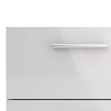 Home Square Contemporary Style 4 Piece Bedroom Set with Two Nightstands, 8 Drawer Double Dresser and 4 Drawer Chest in Oak and White Gloss Home Square