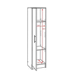Prepac Elite 16" Slim Storage Cabinet - Stylish White Bathroom and Pantry Organizer with Adjustable Shelves Prepac