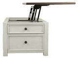 Signature Design by Ashley Bolanburg Farmhouse Lift Top Coffee Table with Drawers, Antique Cream & Brown Signature Design by Ashley
