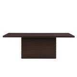 Christopher Knight Home Coad 84 inch Wooden Dining Table, Modern Rectangular Kitchen Dinner Table for 6-8 People, Wave Base Wooden Dining Furniture for Kitchen Office Conference Room, Espresso Brown Christopher Knight Home