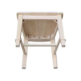 IC International Concepts Tuscany Chair, 21.3" W x 22" D x 38.2" H, Unfinished IC International Concepts