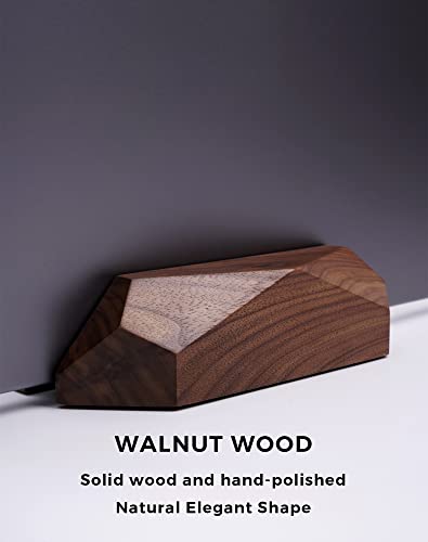 Nuvograin Dual Laptop Holder Vertical Laptop Stand, 2 Slots MacBook Stand Wood,Wooden Laptop Stand,Vertical Laptop Holder for Desk, Widen Dock Fits All MacBook/Surface pro Nuvograin