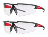 Milwaukee Anti-Fog Safety Glasses Clear Lens Black/Red Frame 2 pc. - Case of 2 Milwaukee