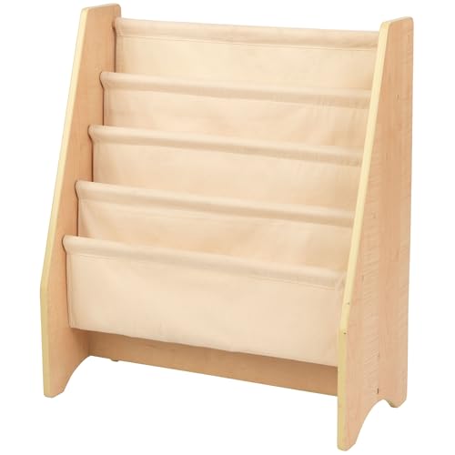 KidKraft Wood and Canvas Sling Bookshelf Furniture for Kids – Natural, Gift for Ages 3+ - WoodArtSupply